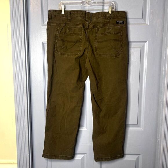 GH Bass & Co Mens Made in USA Dark Green Work Pant Size 40/28* Straight Leg - Picture 3 of 10